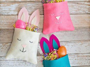 DIY FELT BUNNY FAVOR BAGS