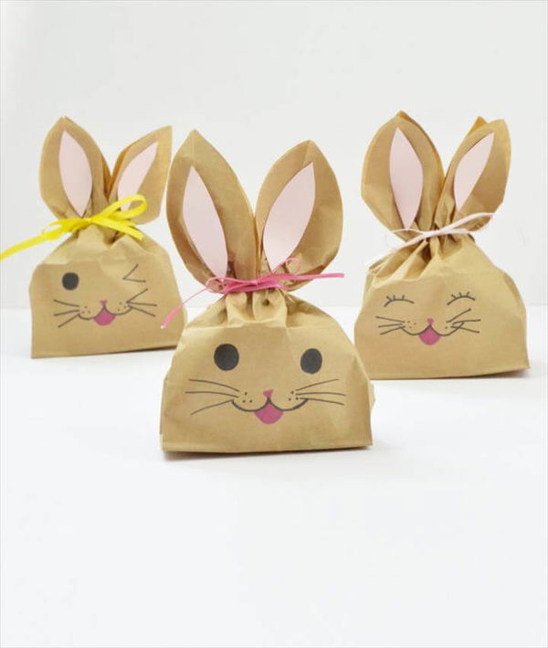 diy easter bunny favor or treat bags craft