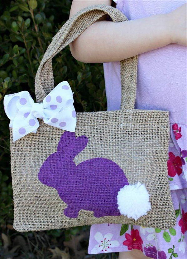 DIY Burlap Bunny Bag