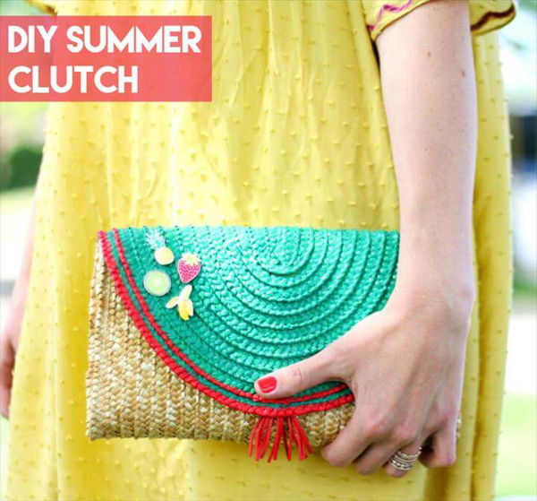 Supplies needed to make your own DIY clutch bag: