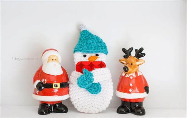 Snowman Gift Card Holder Crochet Pattern