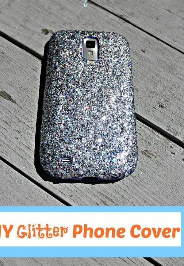 DIY Glitter Phone Cover