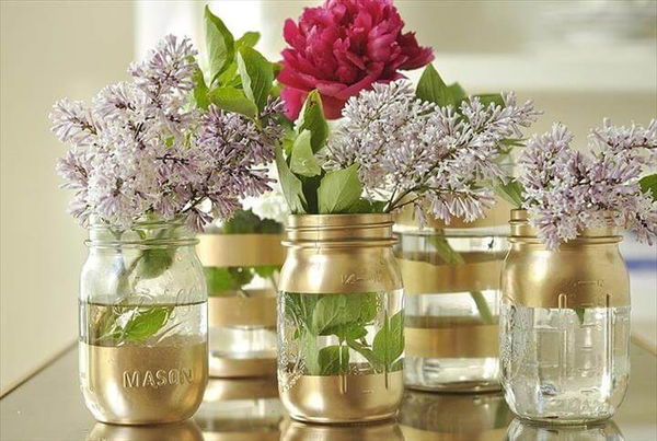 Decorated Mason Jar Vases