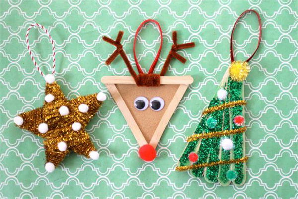 The best DIY projects & DIY ideas and tutorials: sewing, paper craft, DIY... Diy Crafts Ideas Popsicle Stick Ornaments