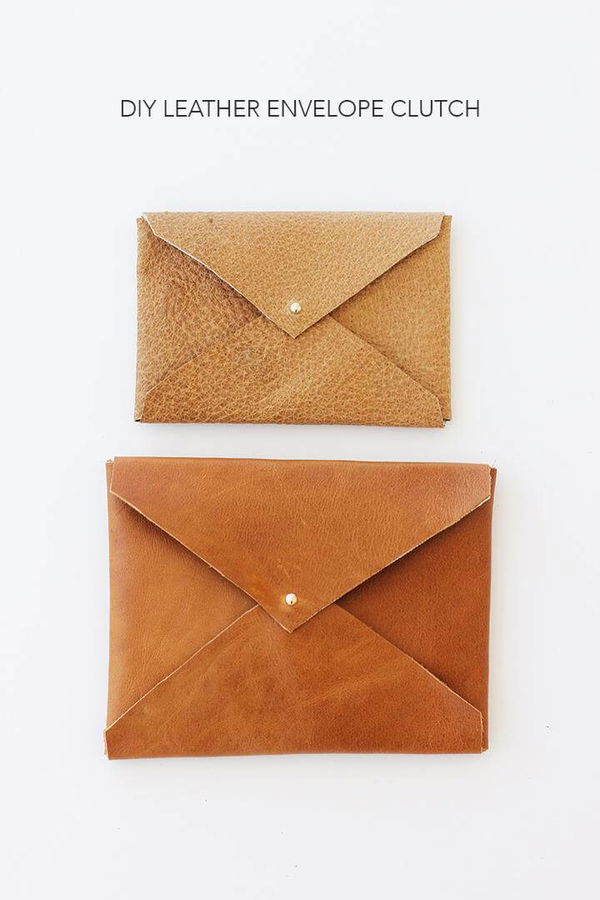 DIY Leather Envelope Clutch |