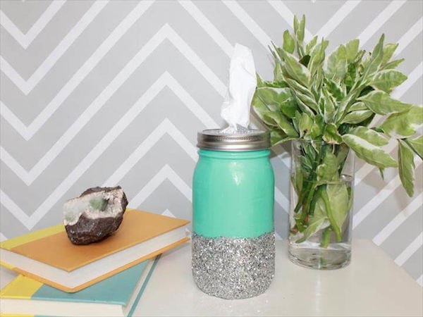 DIY Mason Jar Tissue Holder