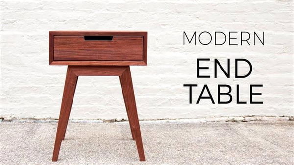 Modern End Table, Side Table, DIY Woodworking Projects