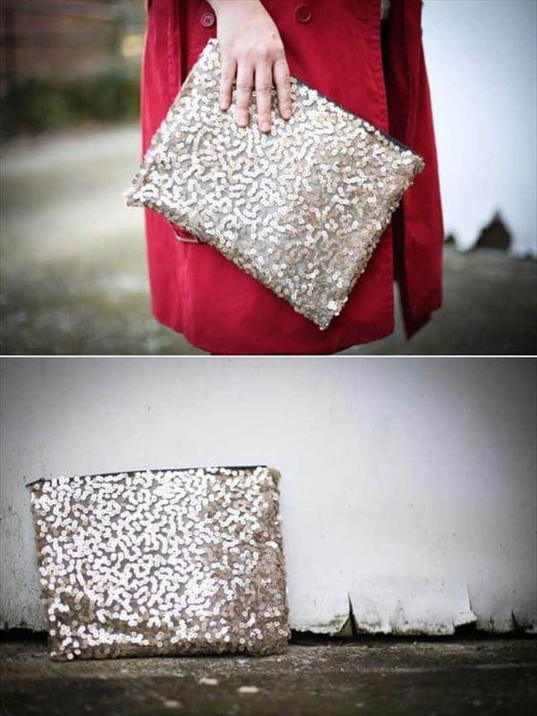 DIY Sequin Clutch