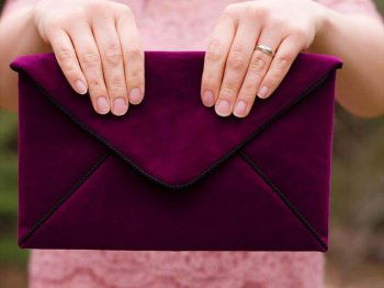 DIY Velours Envelope Clutch tutorial