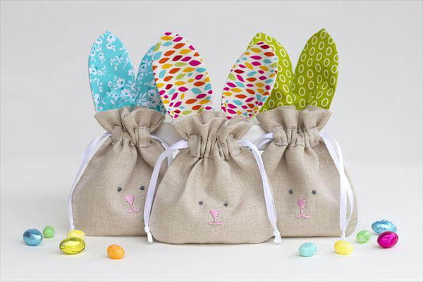 drawstring bunny bag