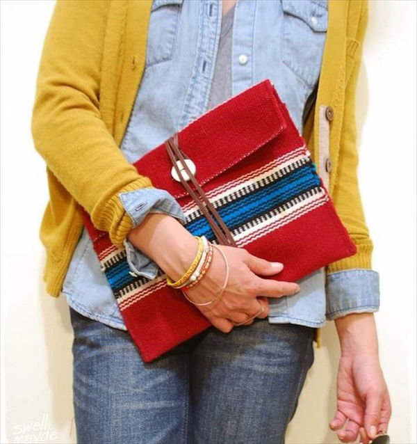 Ethnic Wrap Clutch, DIY Clutch Bags You Can Sew At Home