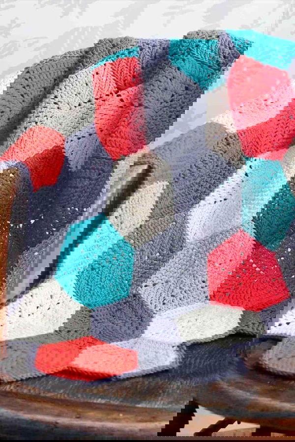 Hexagons Crochet Blanket