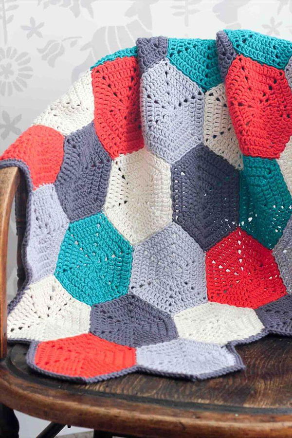 Hexagons Crochet Blanket