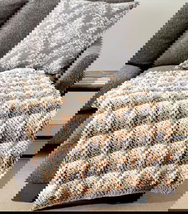 Step Ladder Crochet Blanket