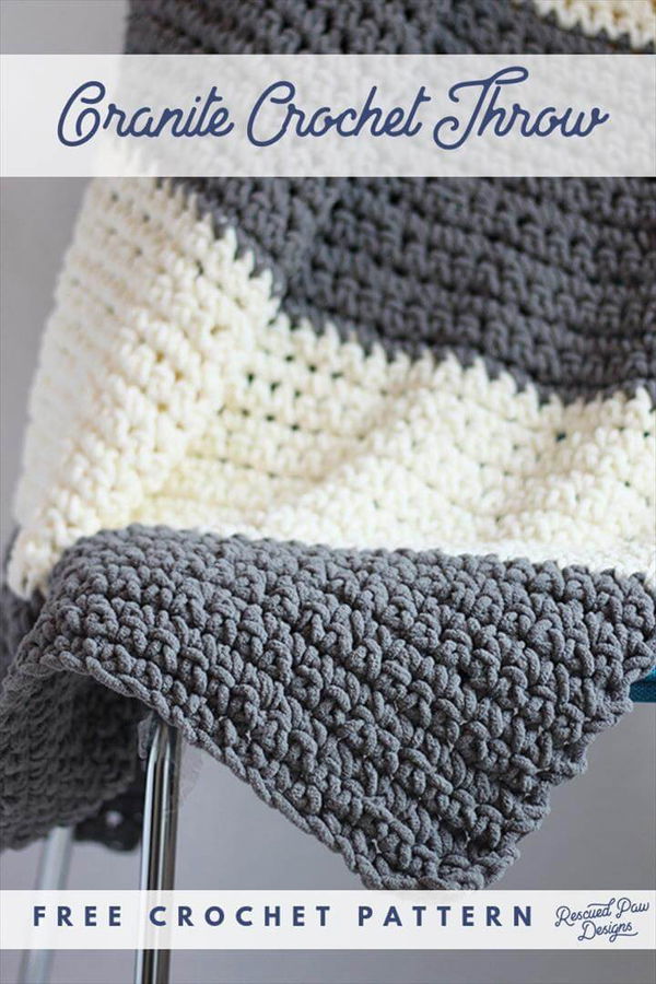 Granite Crochet Throw Blanket Pattern