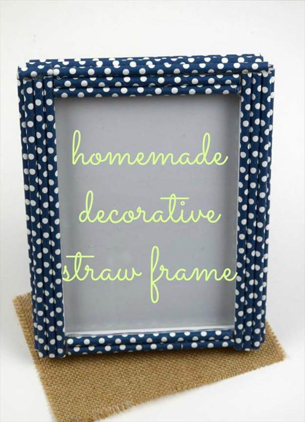 DIY Gifts for Teens - Homemade Decorative Straw Frame - Cool Ideas for Girls and Boys