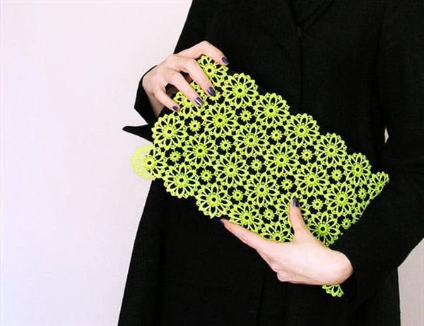 Lime Lace Clutch