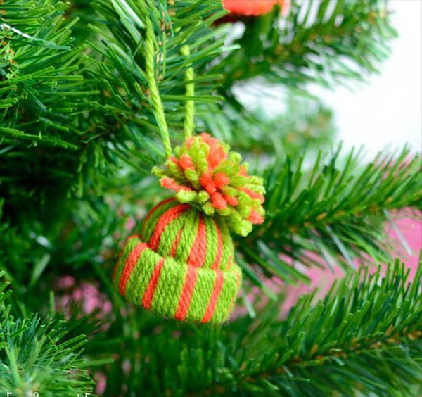 Mini Yarn Hat Ornament, Yarn Wrapped Christmas Tree Ornaments - Easy Peasy and Fun.Yarn Wrapped Christmas Tree Ornaments - Easy Peasy and Fun.Yarn Wrapped Christmas Tree Ornaments - Easy Peasy and Fun.Yarn Wrapped...