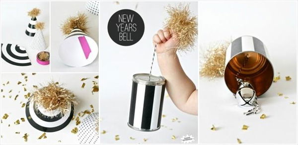 Free Printable New Year's Eve Party Hats & DIY Bell Tutorial 