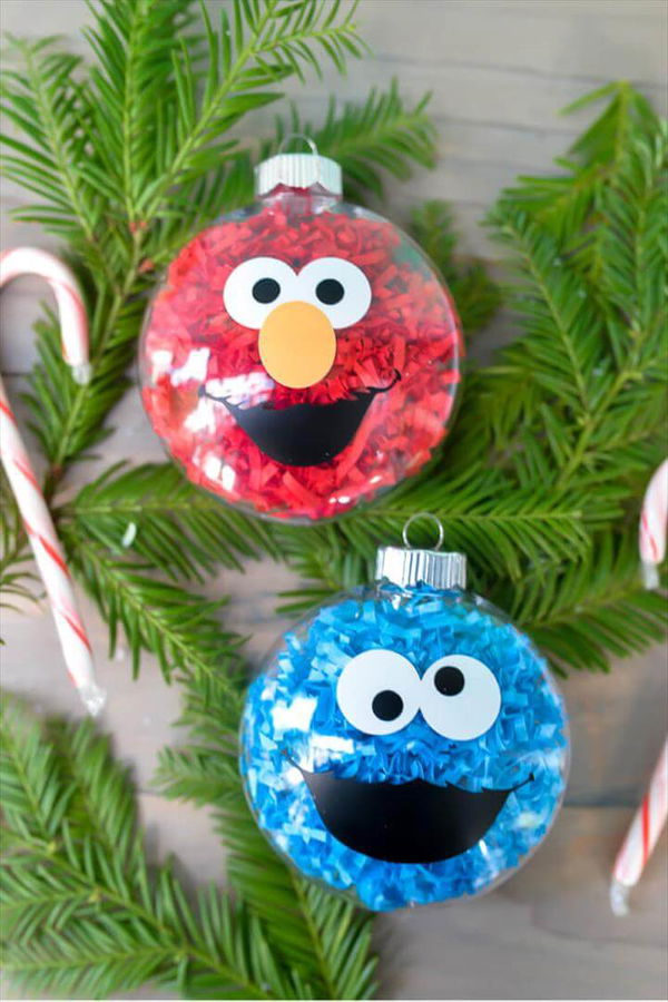 DIY Sesame Street Ornaments, If your kids love Sesame Street, make these DIY Sesame Street Ornaments! They are