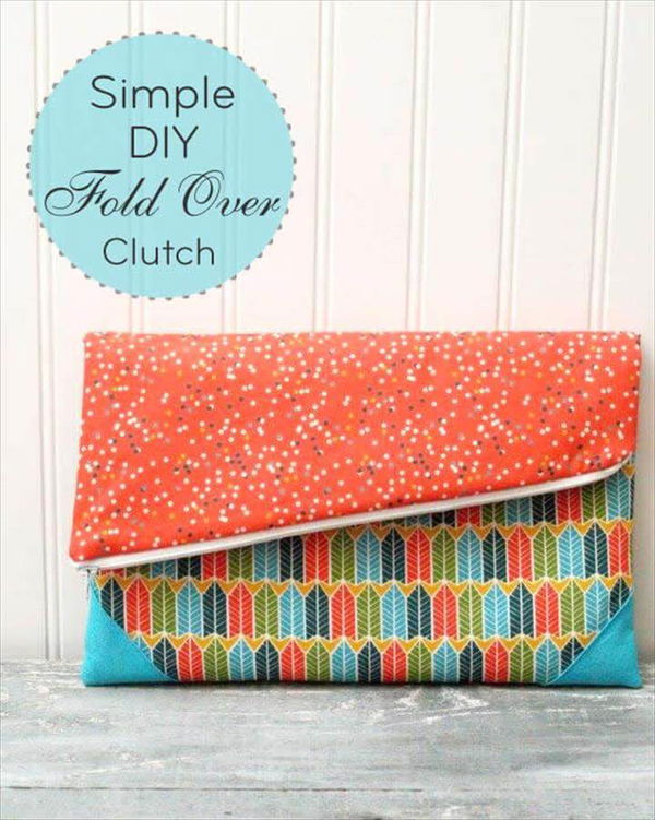 Simple DIY Fold Over Clutch