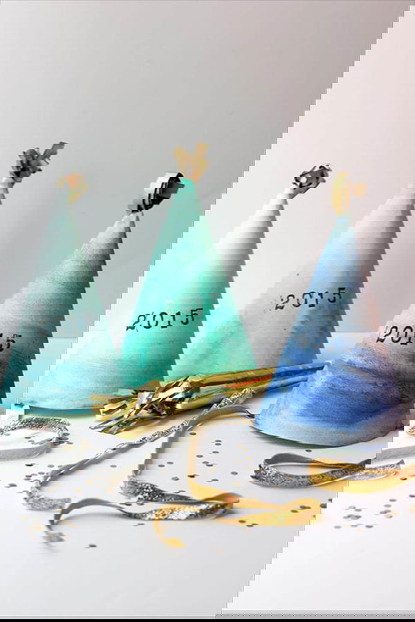 DIY: Watercolor New Year's Eve Party Hat
