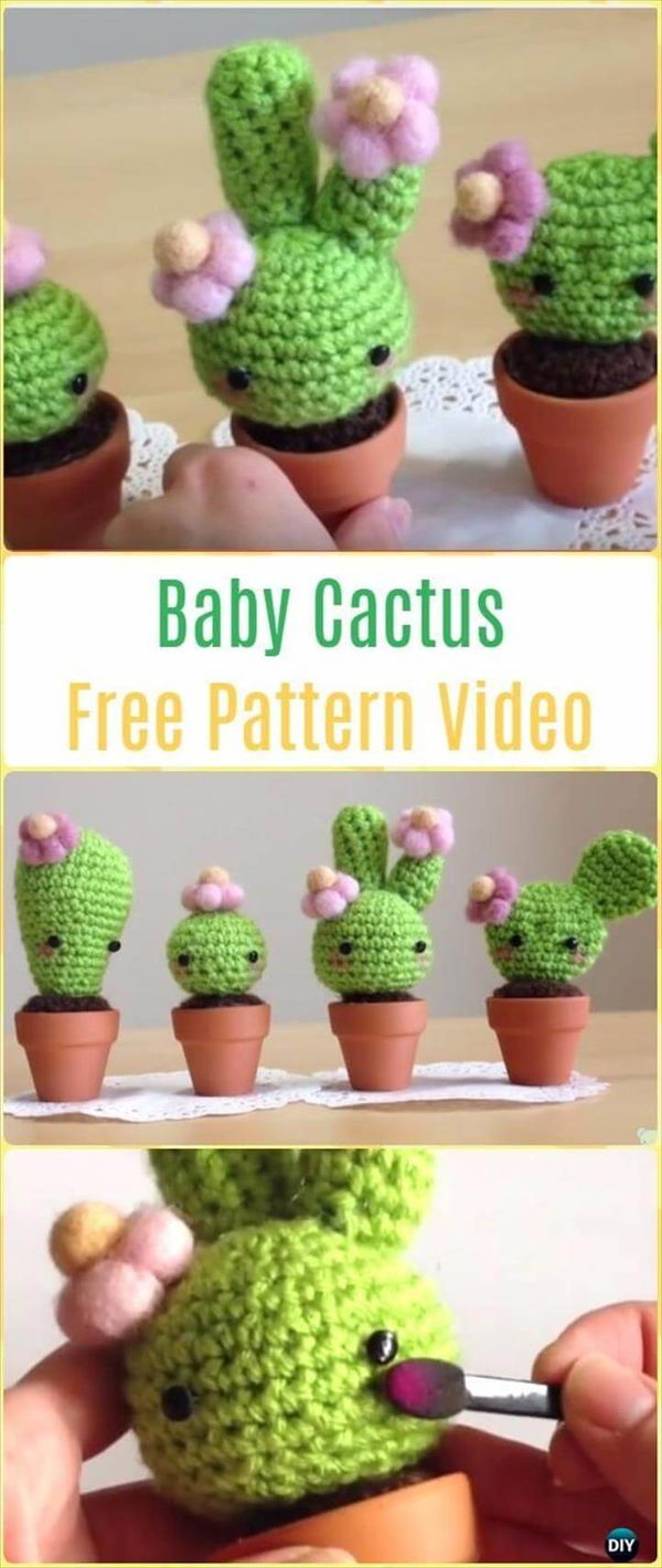 Crochet Amigurumi Baby Cactus Free Pattern Video - Crochet Plant Free Patterns, Crochet Cactus, Crochet Birds, Crochet Animals, Crochet Flowers, Kawaii Crochet, Cute Crochet, Crochet Yarn, Crochet Dolls, Baby Cactus,Diy Crochet, Crochet Toys, Crochet Amigurumi Free Patterns, Crochet Cactus, Love Crochet, Crochet Ideas, Crochet Flowers, Cactus Flower, Crochet Projects, Kawaii Crochet, Diy Crochet, Crochet Cactus Free Pattern, Crochet Dolls, Crochet Crafts, Crochet Projects, Crochet Amigurumi Free Patterns, Amigurumi Tutorial, Tutorial Crochet,