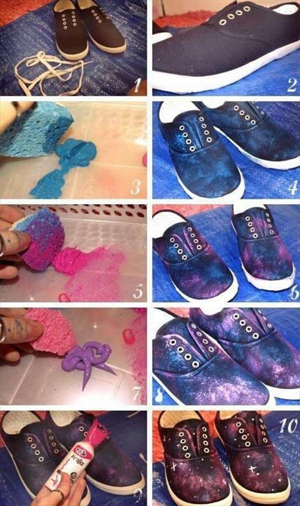 DIY Galaxy Shoes, Diy Crafts For Teen Girls, Gifts For Tween Girls, Cute Diys For Teens, Diy And Crafts, Birthday Presents For Teens, Arts And Crafts For Teens, Teen Summer Crafts, Kids Diy, Crafts For Kids, Tutorials, Simple Crafts, How To Make Crafts, Cool Ideas, Diy, Diy Creative Ideas, Shoes, Tips, Things To Make, Awesome Art, Custom NotebooksGalaxy Projects, Galaxy Crafts, Diy Galaxy Shoes, Cute Kids Crafts, Shoe Crafts, Diy Tutorial, Diy Fashion, Diy Gifts, Diy Tie Dye Shoes, Loafers & Slip Ons, Shoes, Painted Sneakers, Unicorns, Recycling, Activities, White Sneakers, Shoe, Universe, Handarbeit, Diy Presents,