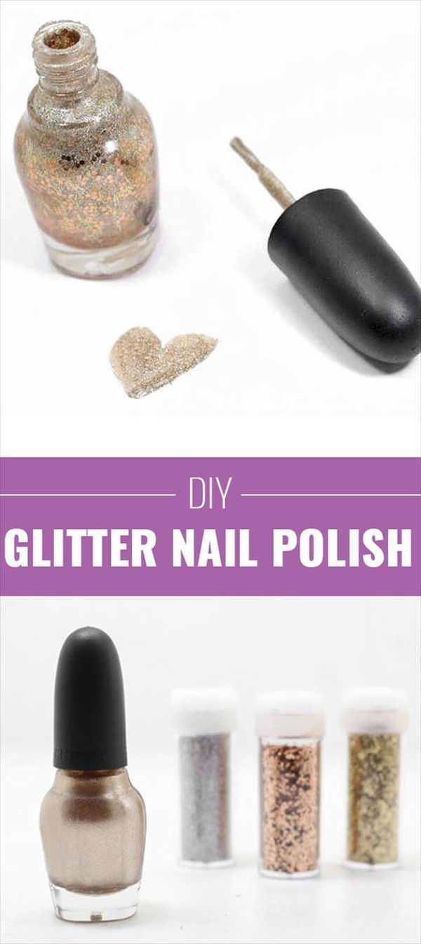 Cool DIY Crafts Made With Glitter - Sparkly, Creative Projects and Ideas for the Bedroom, Diy Nails, Nail Art Diy, Beauty Nails, Diy Beauty, Beauty Tricks, Beauty Secrets, Polish Nails, Gold Glitter Nail Polish, Sparkly Nails, Diy Nail Polish, Glitter Nail Polish, Diy Nail Designs, Birthday Crafts, Love Nails, Pretty Nails, Crafty Projects, Girly Stuff, Kid Stuff, #glitter #glitternails #beauty #diy #diynaildesigns #diynails #nailart #nails #nailpolish #nailstagram #naildesigns #nailartdesigns #fashion #fashiontrends #fashionable #trendy #trendsetter #affordable #affordablefashion #newyearseve #newyears #newyearsnails #colorstreet #colorstreetnails #beautynails #beautytips #beautyhacks #beautysecrets #manicure #pedicure #manicureideas, Imbre Nails Snow Nails Gray Nails Black Ombre Nails Cute Gel Nails Shiny Nails Nails 2016 Nice Nails Nail Polishes