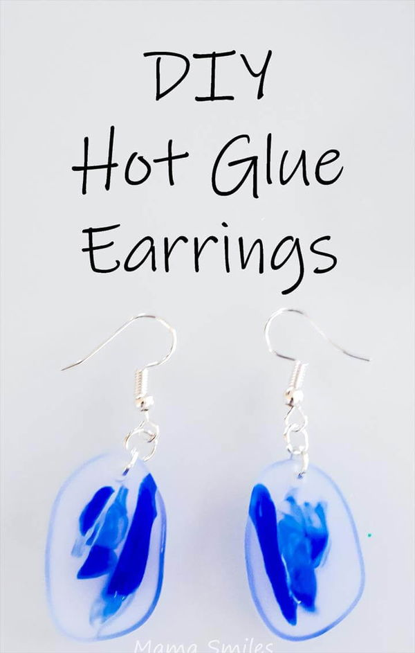 DIY hot glue earring tutorial