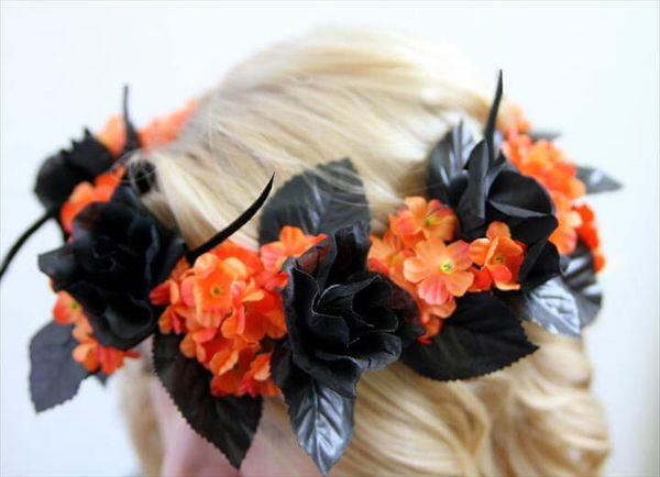 DIY Halloween Flower Crown