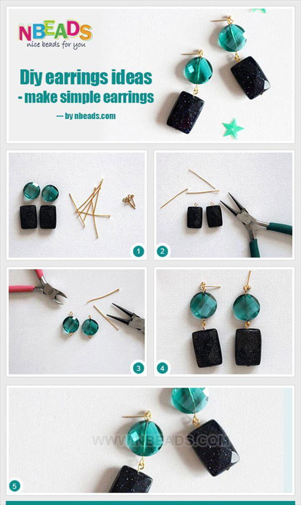 diy earrings ideas - make simple earrings