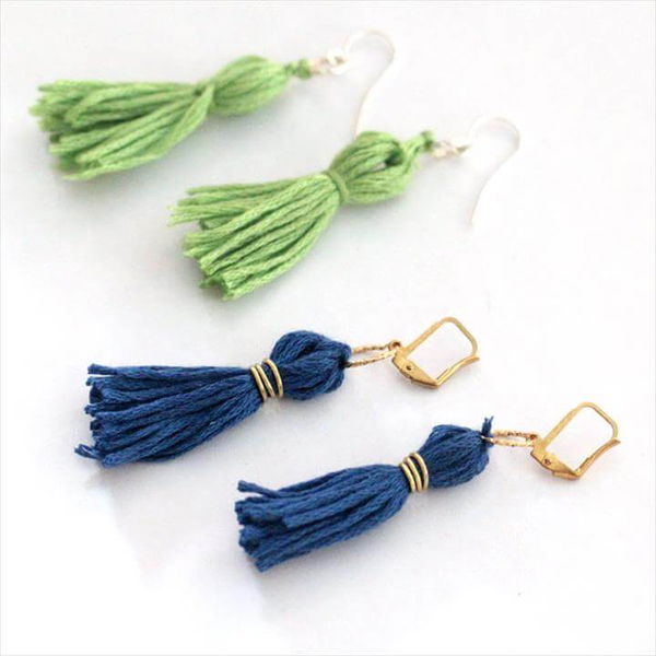 super easy tassel earrings