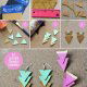 DIY Earrings and Homemade Jewelry Projects - Leather Triangle Earrings - Easy Studs, Ideas with