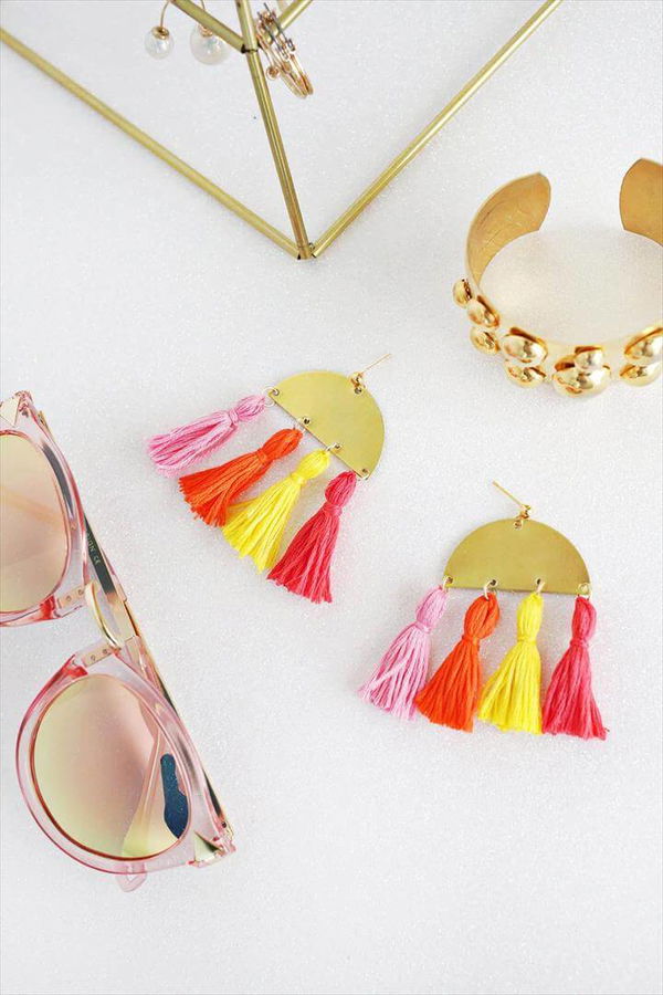 Half Moon Tassel Earring DIY