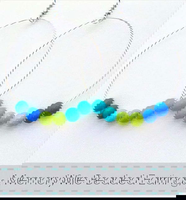 DIY Earrings and Homemade Jewelry Projects - Memory Wire Beaded Earrings - Easy Studs, Ideas