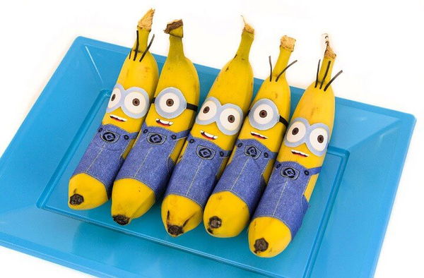 Banana Minions (Free Printable) – Minion Party Food