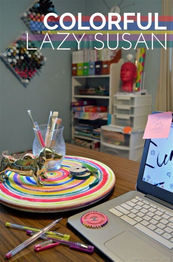 Colorfully Painted Lazy Susan