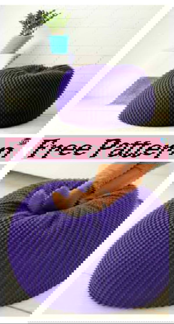 Crochet Bernat Take Notice Pouf