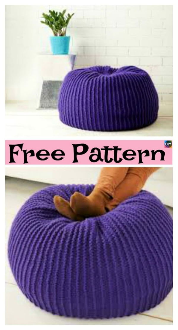 Crochet Bernat Take Notice Pouf