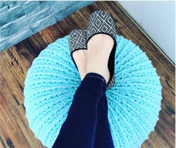 Crochet Floor Pouf And Ottoman Free Patterns
