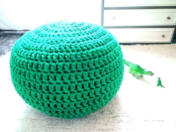 Knitted Pouf Ottoman