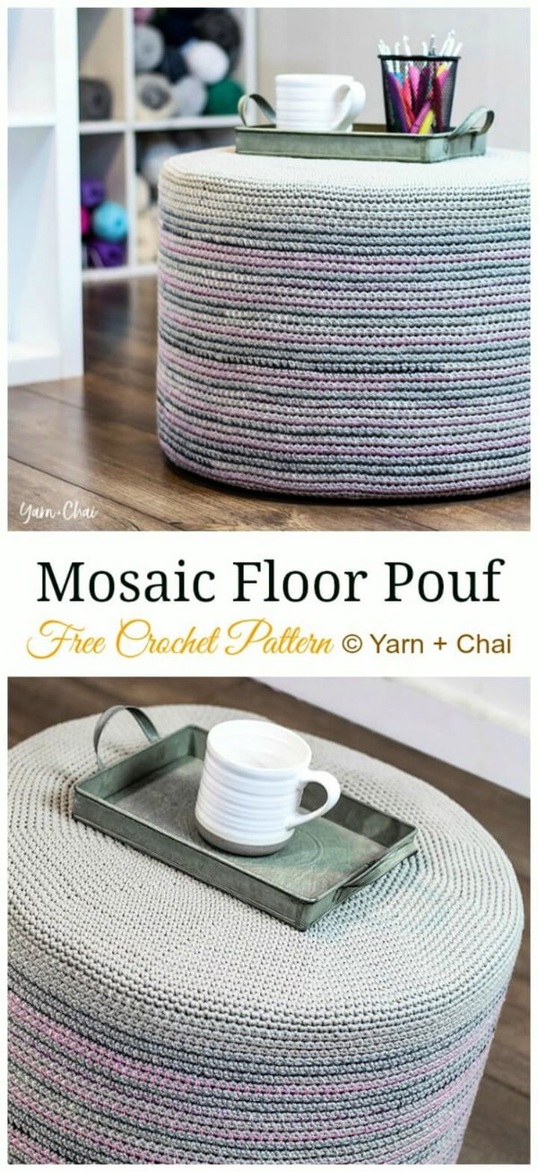 Mosaic Floor Pouf