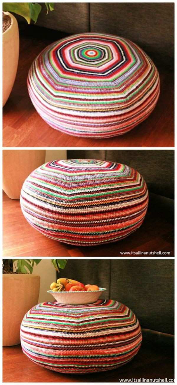 Stripey Pouf