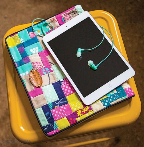 DIY colorful patchwork tablet case