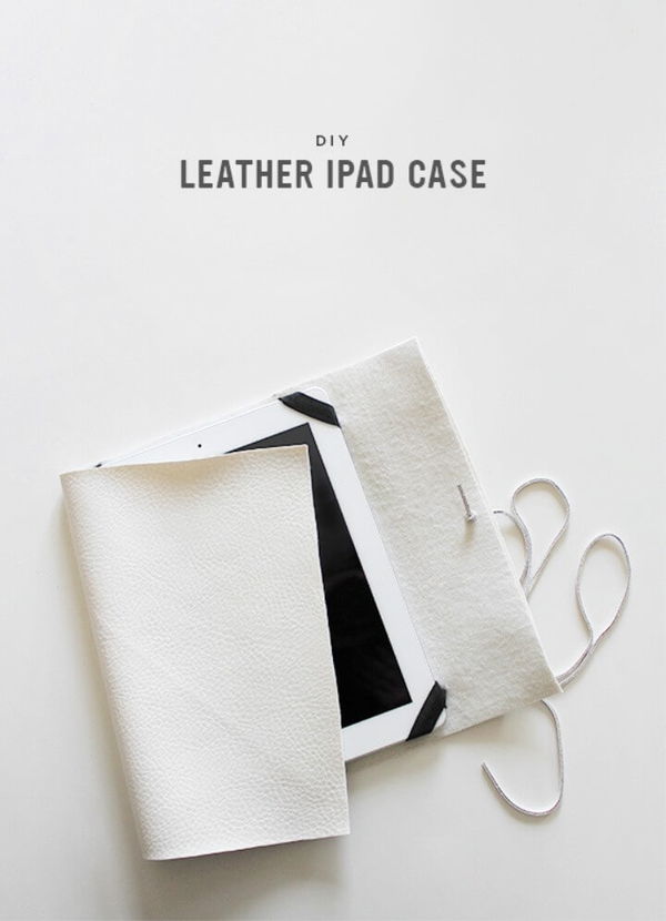 DIY creamy leather iPad case