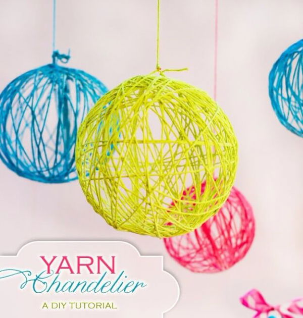 Creative Yarn Chandelier