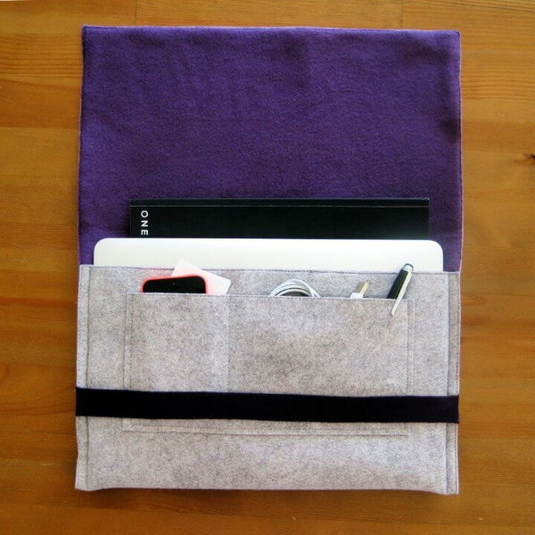 Felt & Fleece Laptop Sleeve: sewing tutorial