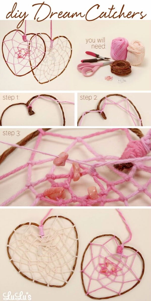 DIY Heart Dreamcatcher