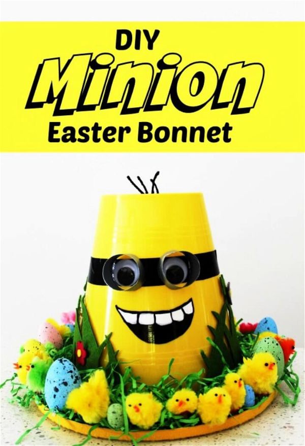 DIY Minion Easter Bonnet